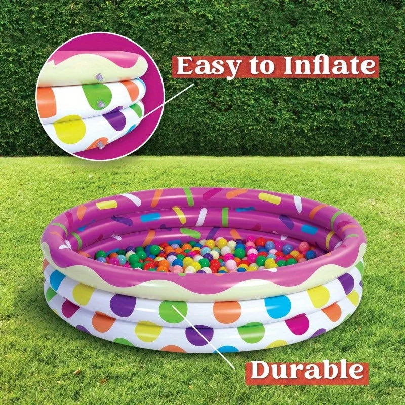 Joyfy 3 Pack Inflatable Kiddie Pools Watermelon Pineapple Cupcake Designs