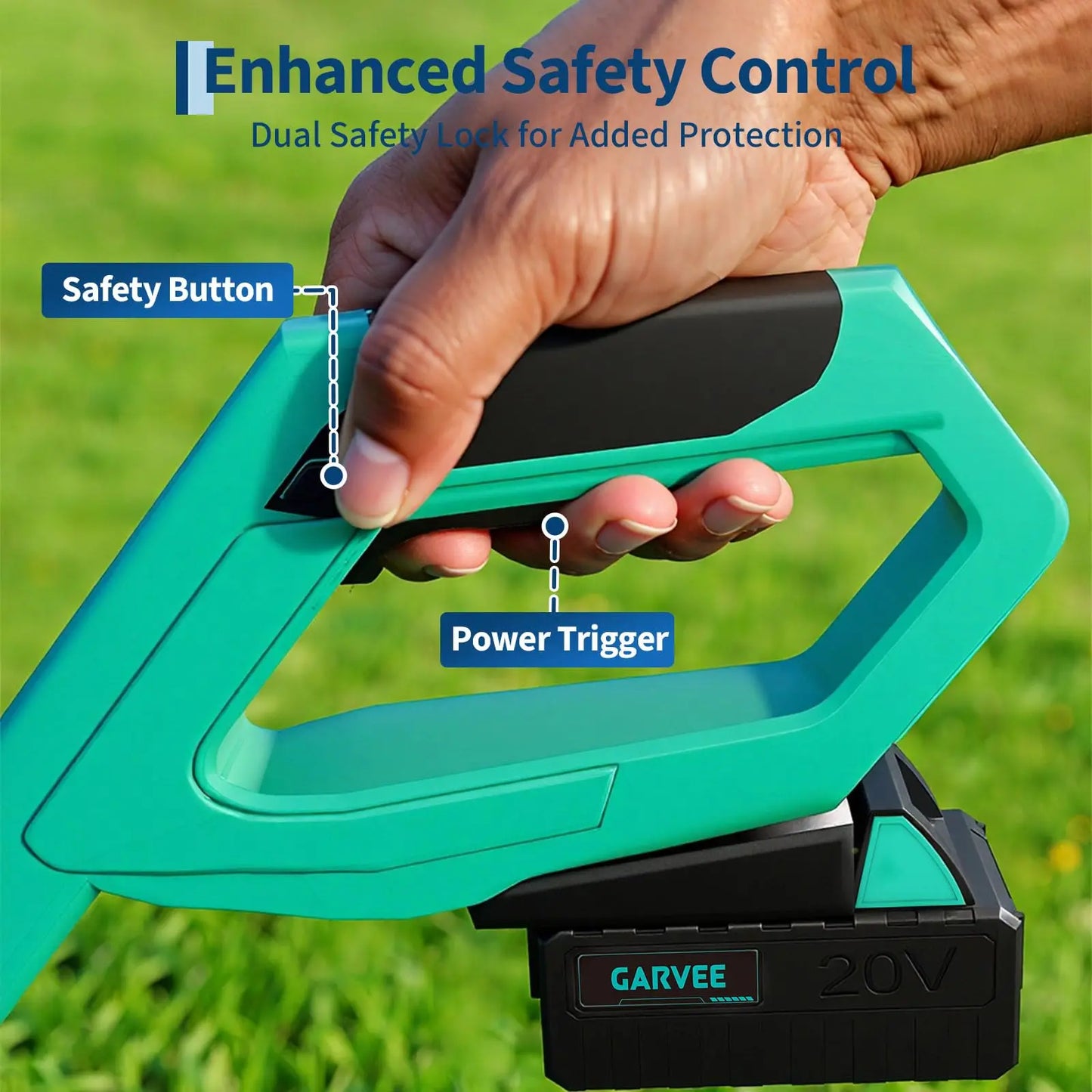 HiMISS 20V Cordless Lawn Edger With 4.0Ah Battery And Charger