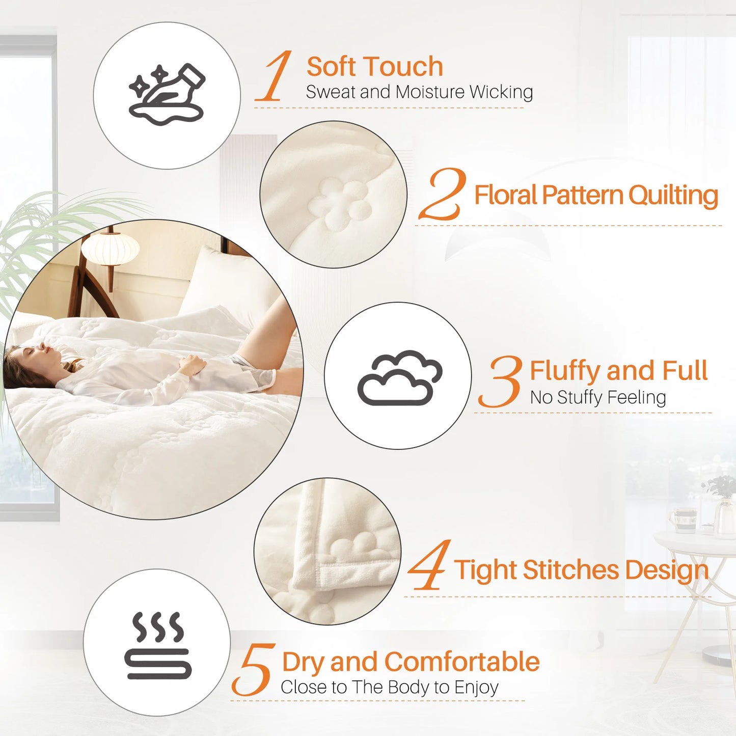 Coral Fleece Autumn Winter Warm Blankets for Bed 3 Layers Thicken Flannel Blanket Quilt Soft Comfortable Warmth Quilts Washable