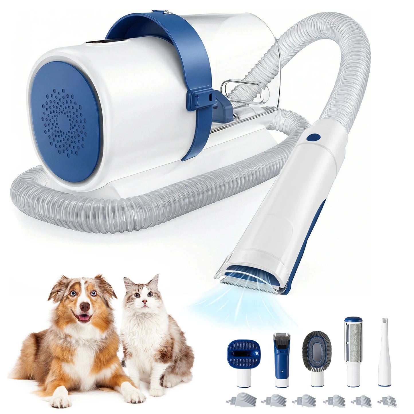 Pet Grooming Vacuum Kit With Cordless Clipper And Tools