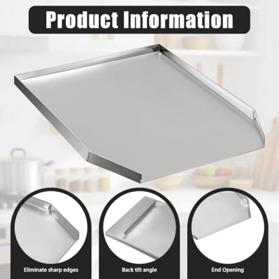 Stainless Steel Dish Drain Rack With End Opening For Sink
