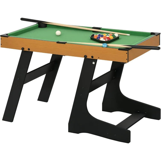 Soozier 38" Foldable Billiards Tabletop Game, Pool Table Set, Fun for The Whole Family with Easy Folding for Storage