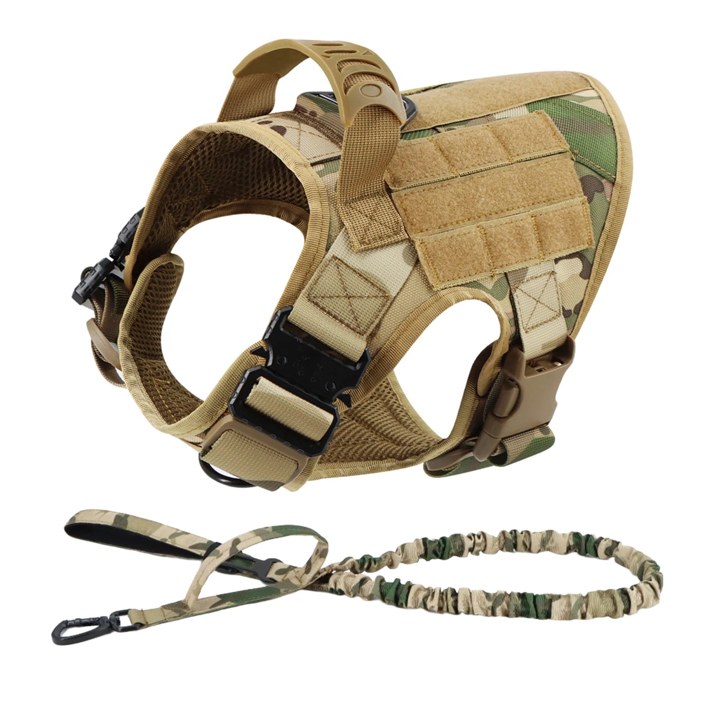 Dog Harness And Leash Set Nylon Padded Quick Release Buckle For Training