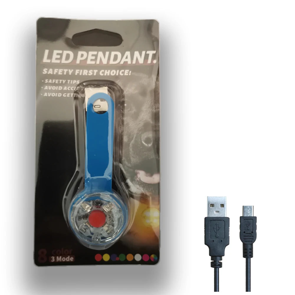 NONECN LED Pet Collar Pendant Night Safety Light IPX7 Waterproof