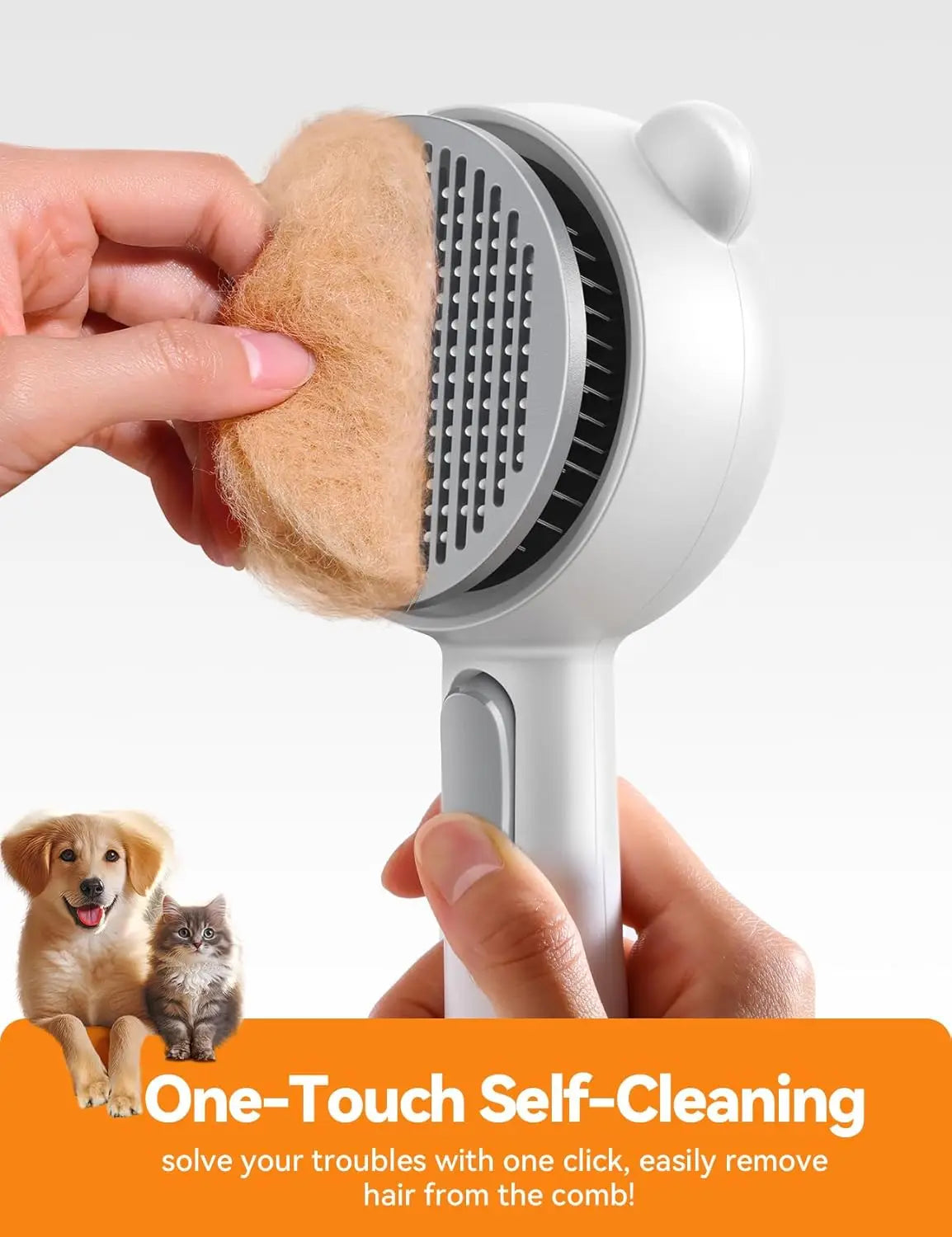 Cat Steam Brush Release Button USB Rechargeable Dual Speed Spray