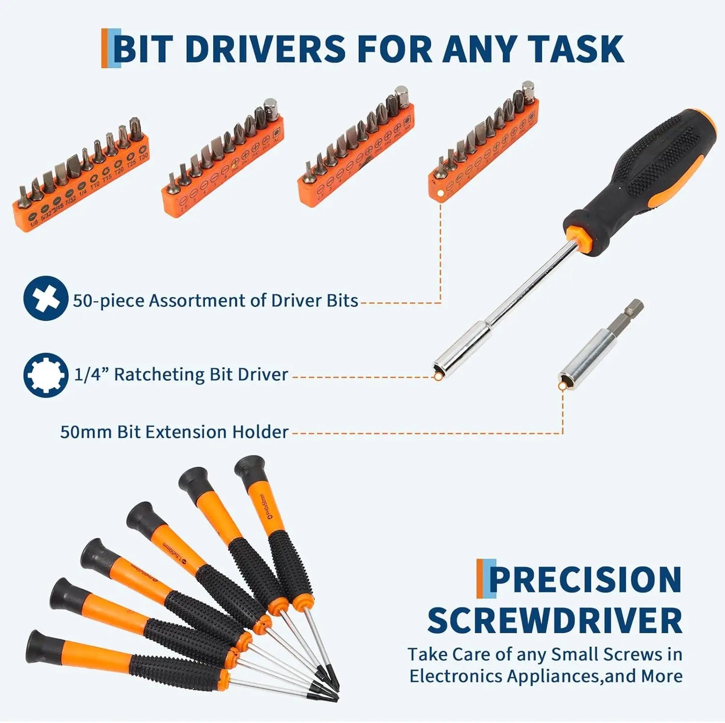 HiMISSDIY 242Piece Tool Set With Storage Case For Home DIY