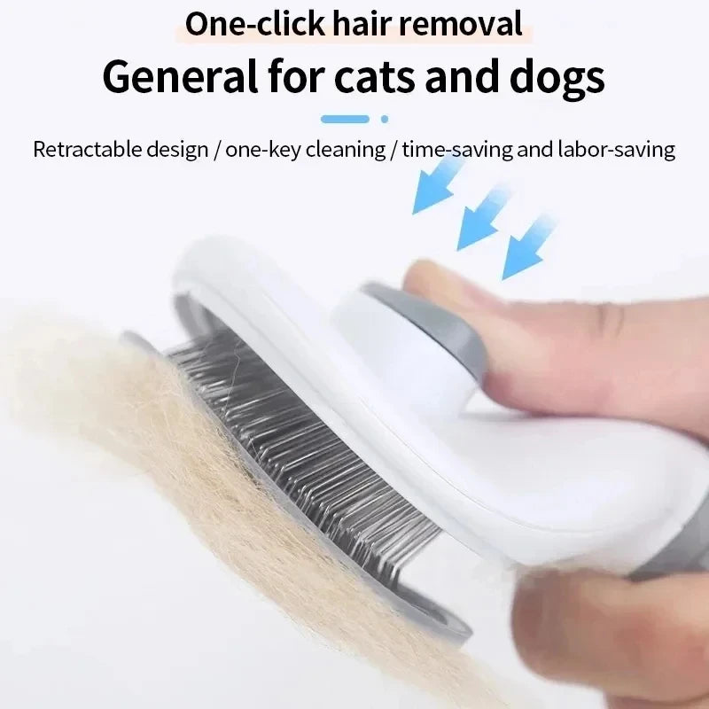 Self Cleaning Pet Hair Remover Brush For Dogs And Cats