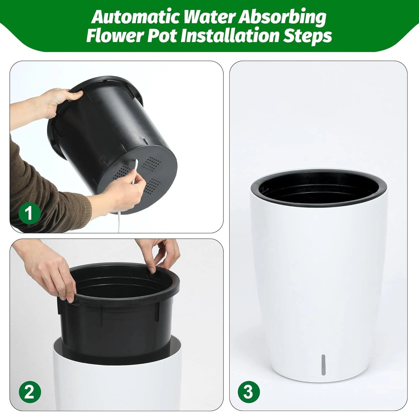 Twister Self Watering Planters Two Pack for Large Plants