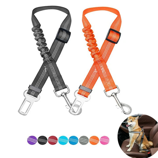 Adjustable Dog Car Seat Belt Harness Nylon Reflective Travel Safe