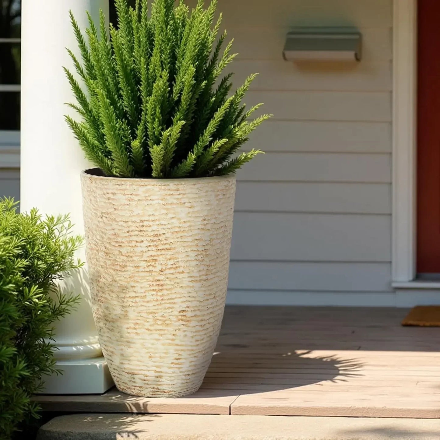 Worth Round Planters Set of 2 Indoor Decorative Container Garden Pots