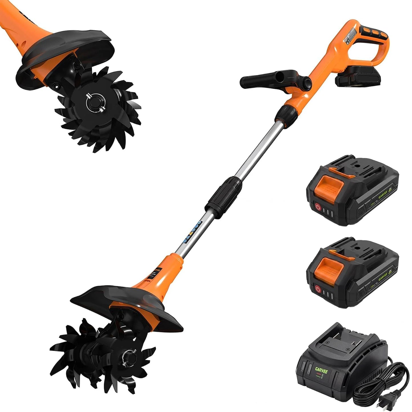 HiMISS 20V Cordless Garden Tiller Electric Cultivator