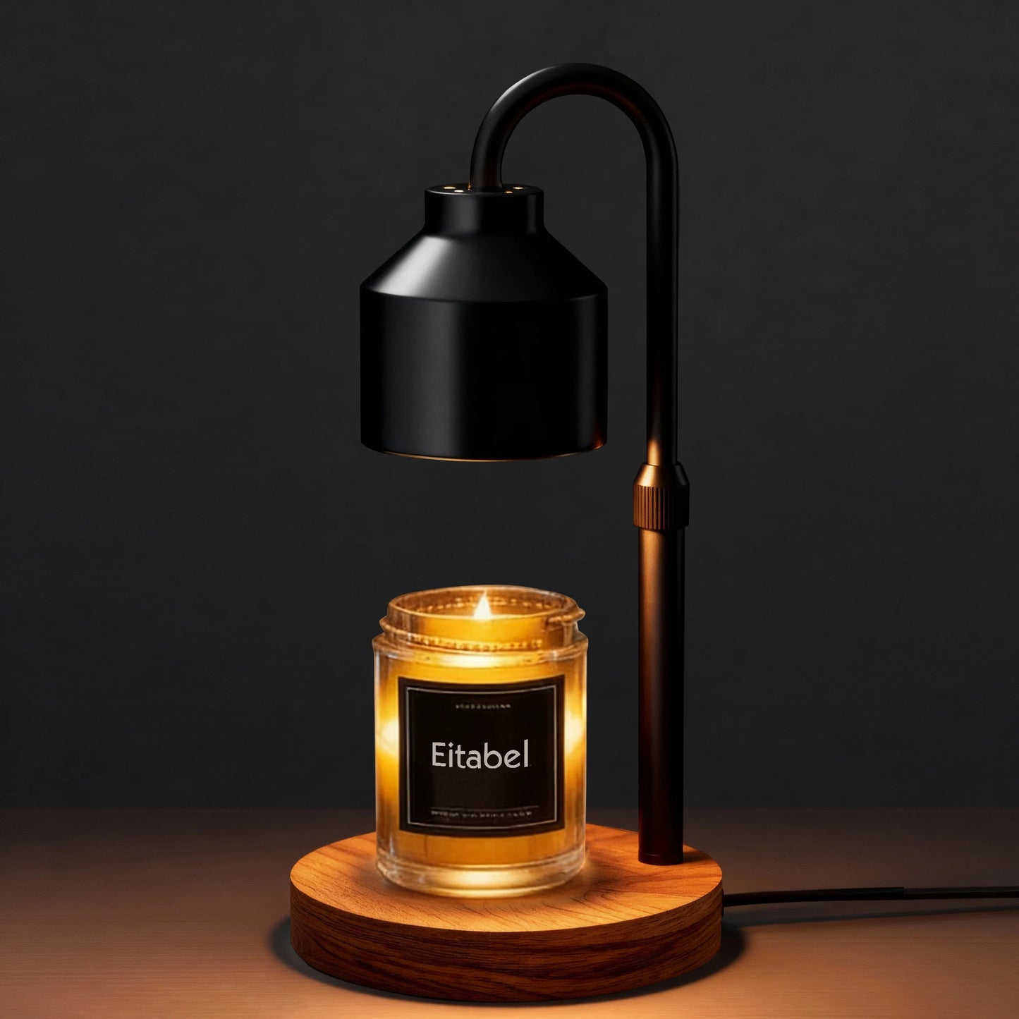 Atmospheric Wax Melting Lamp, Electric Candle Heater with Timer, Adjustable Height, Suitable for Jar Candles, Includes 2 Bulbs