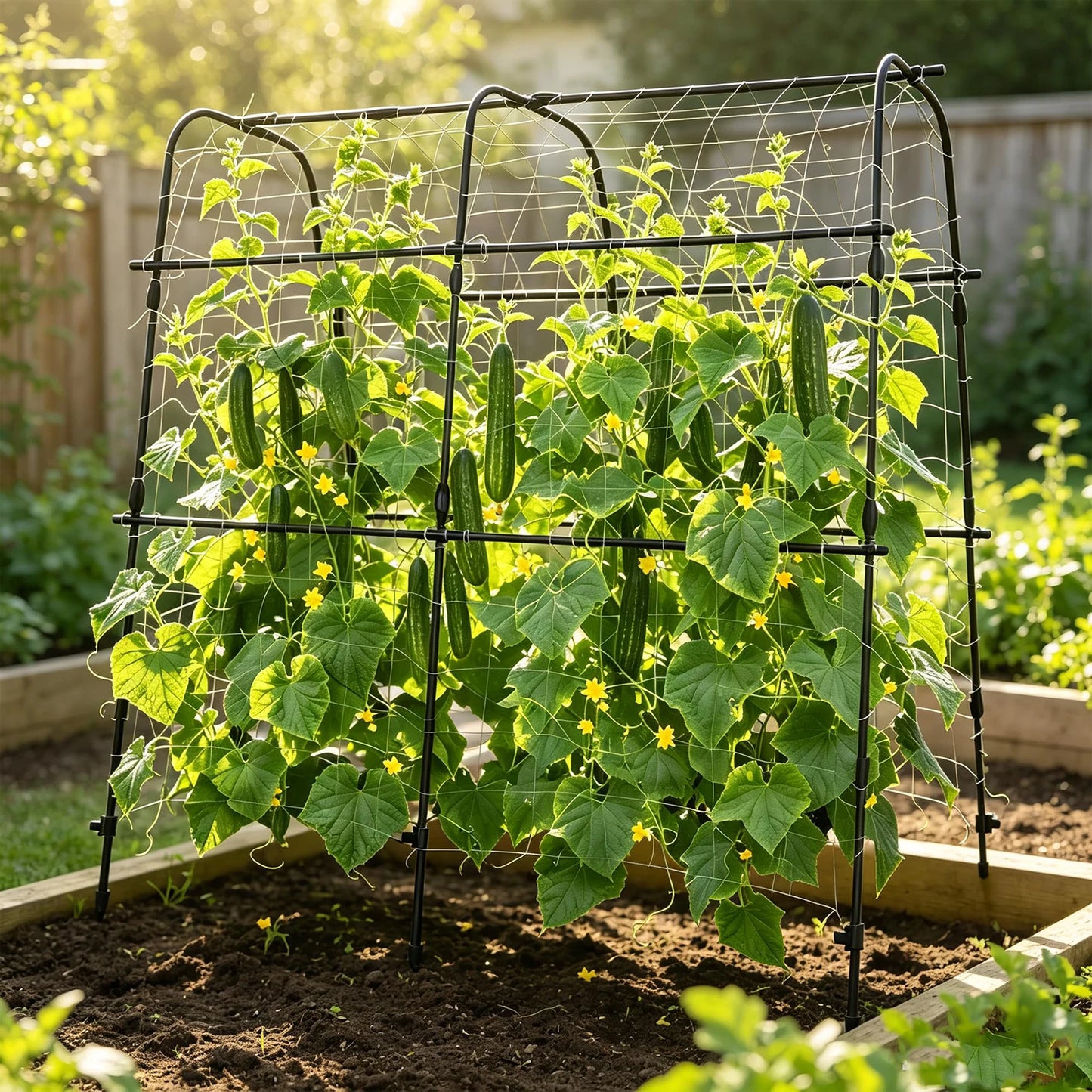 HiMISS Metal Garden Arch Trellis For Climbing Plants Support