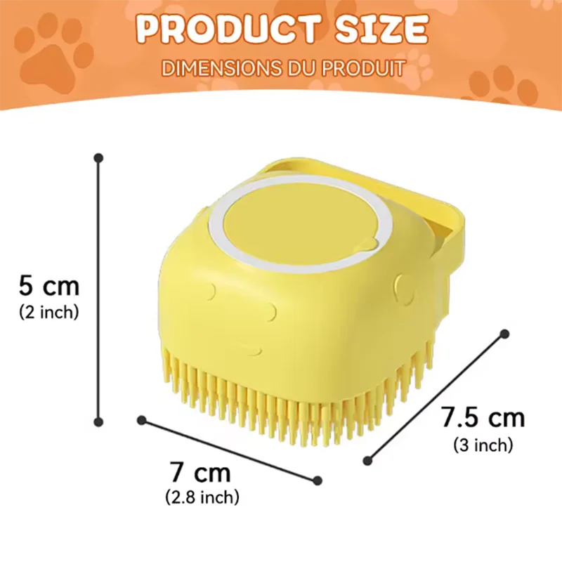 Pet Bath Massage Brush Silicone For Dogs And Cats Pets