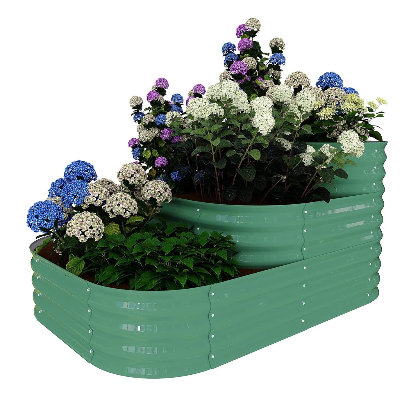 NONEM Galvanized Raised Garden Bed For Outdoor Vegetable Gardening