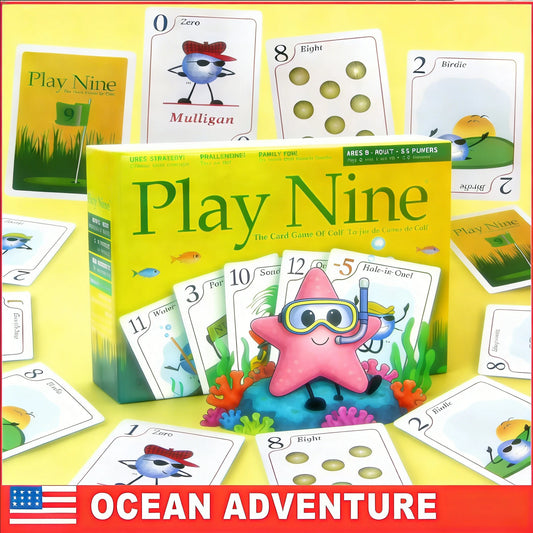 Play Nine The Card Game of Golf, Ages 8 and Up, Couples Date Night Gift, Game Night Favorite, 15 Min Gameplay, Family Friendly Card Game for Kids, Teens & Adults, Great Golf Gift