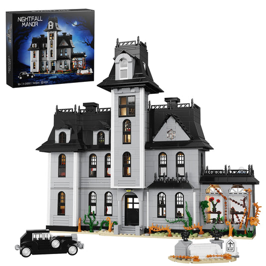 Nightfall Manor Gothic Building Blocks Set Architecture Bricks Desktop Ornament