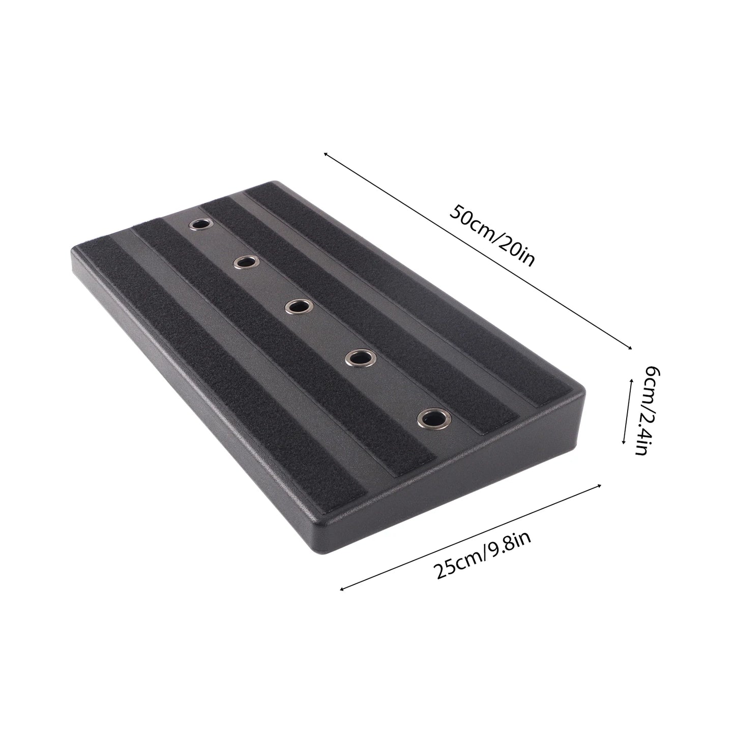 Rockhouse Guitar Pedal Board High-hardness PE Pedal Board w Compartment 11 Hole Storage Power Cord Pressure and Drop Resistance