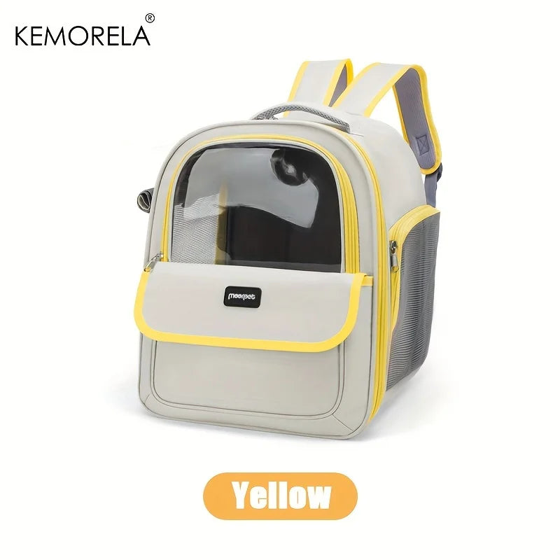 KEMORELA Foldable Breathable Mesh Pet Carrier Backpack Dog and Cat