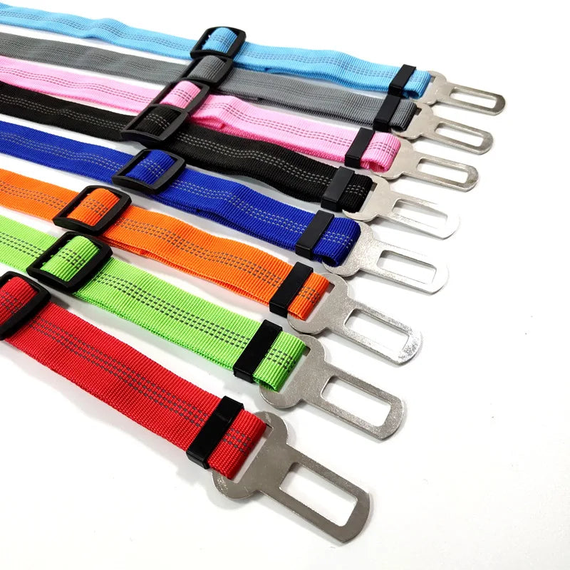 Adjustable Dog Car Seat Belt Harness Nylon Reflective Travel Safe