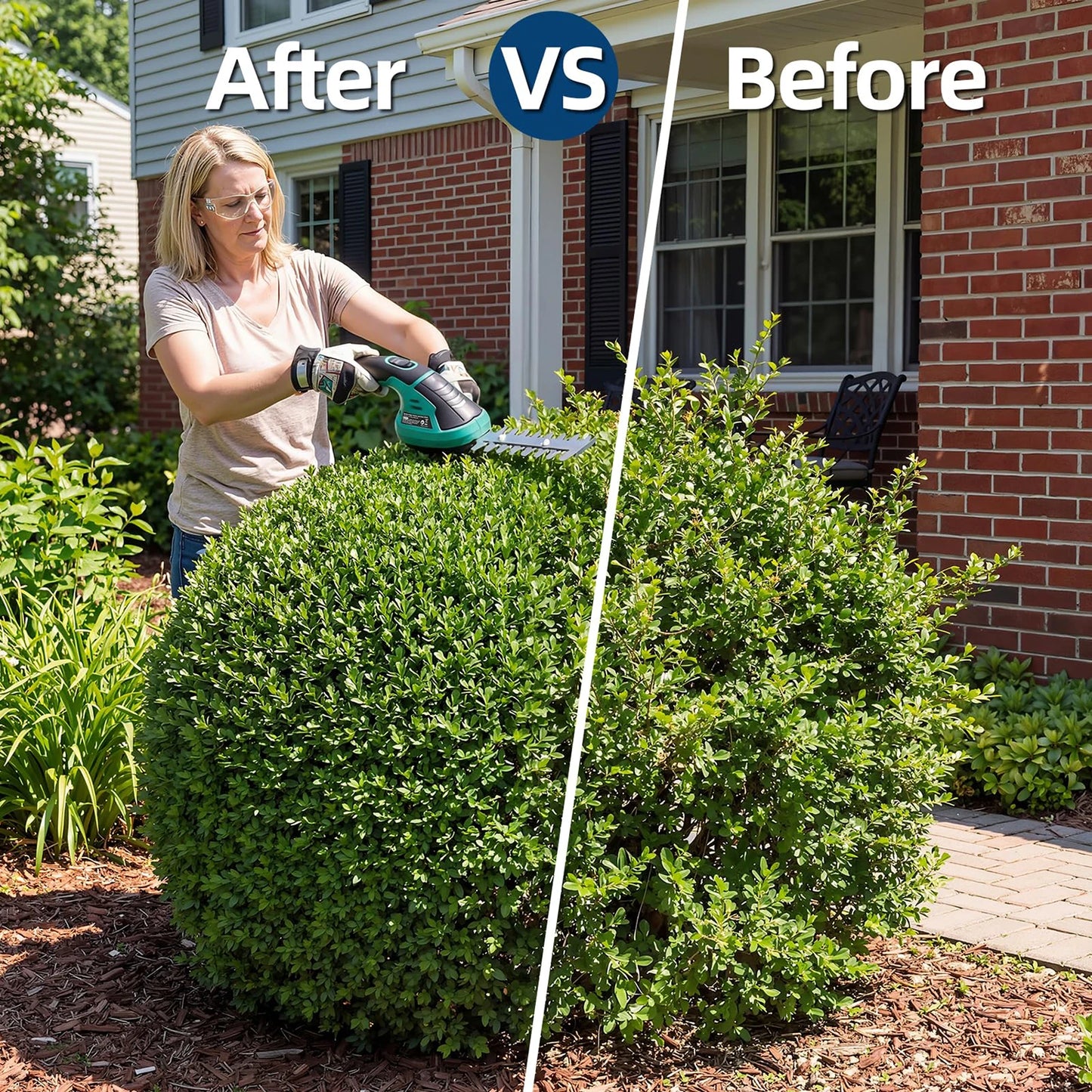 HiMISS 7.2V 2-in-1 Cordless Grass Trimmer Hedge Trimmer