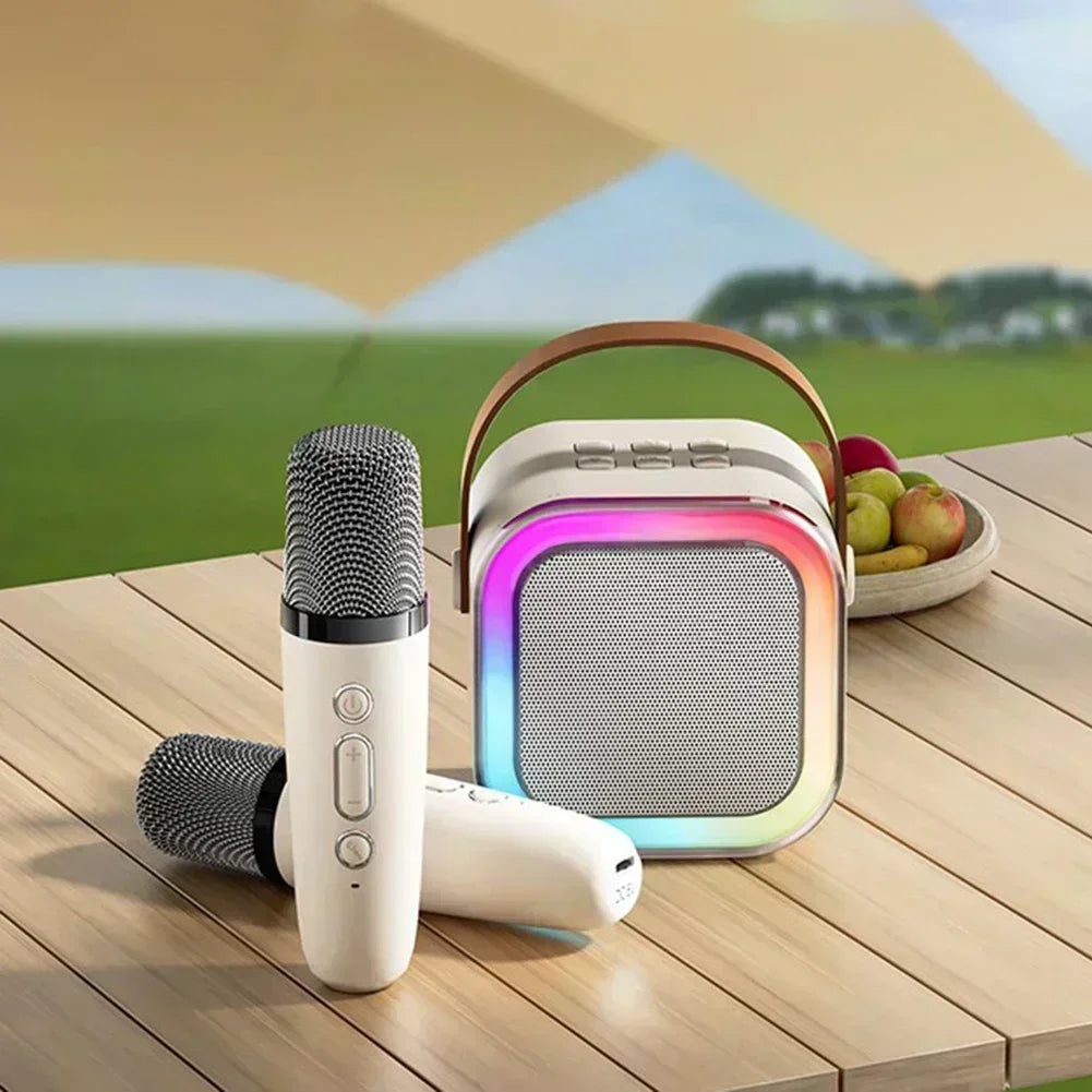 Wireless Bluetooth Karaoke Speaker With Microphone Portable Handheld KTV