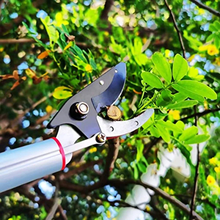5.4-14.8 FT Tree Pruner Extendable 4 Sections Telescopic Cut and Hold Trimmers Pole Saws Trimming Long Reach Pruning Shears Bra