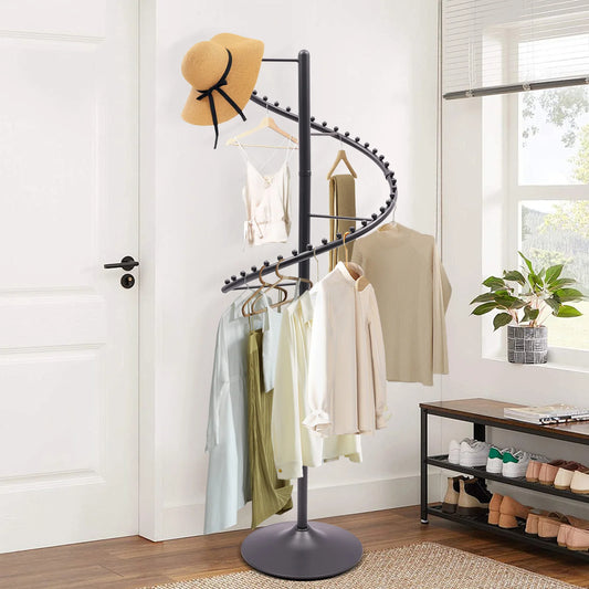 Rotating Spiral Clothing Rack 360 Degree Heavy Duty Garment Display