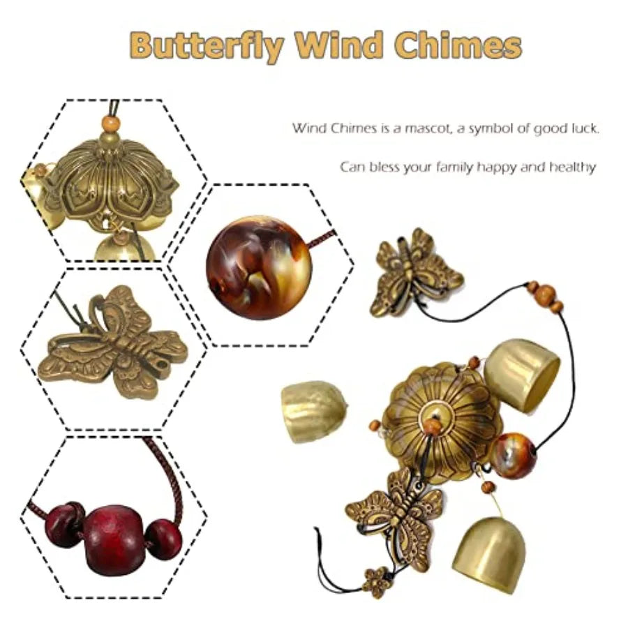 Wind Chimes Small Metal Garden Bells Spring Wind Chime for Garden Yard Patio Hanging Decoration Gift