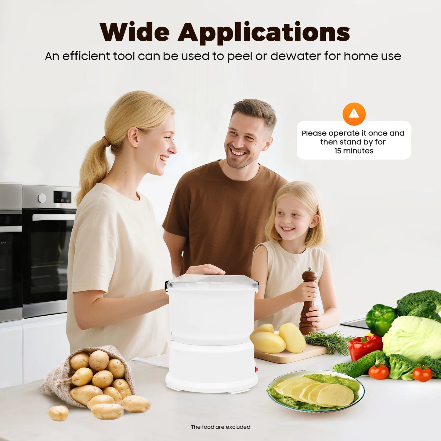 Bymaocar Electric Potato and Vegetable Peeler Stainless Steel