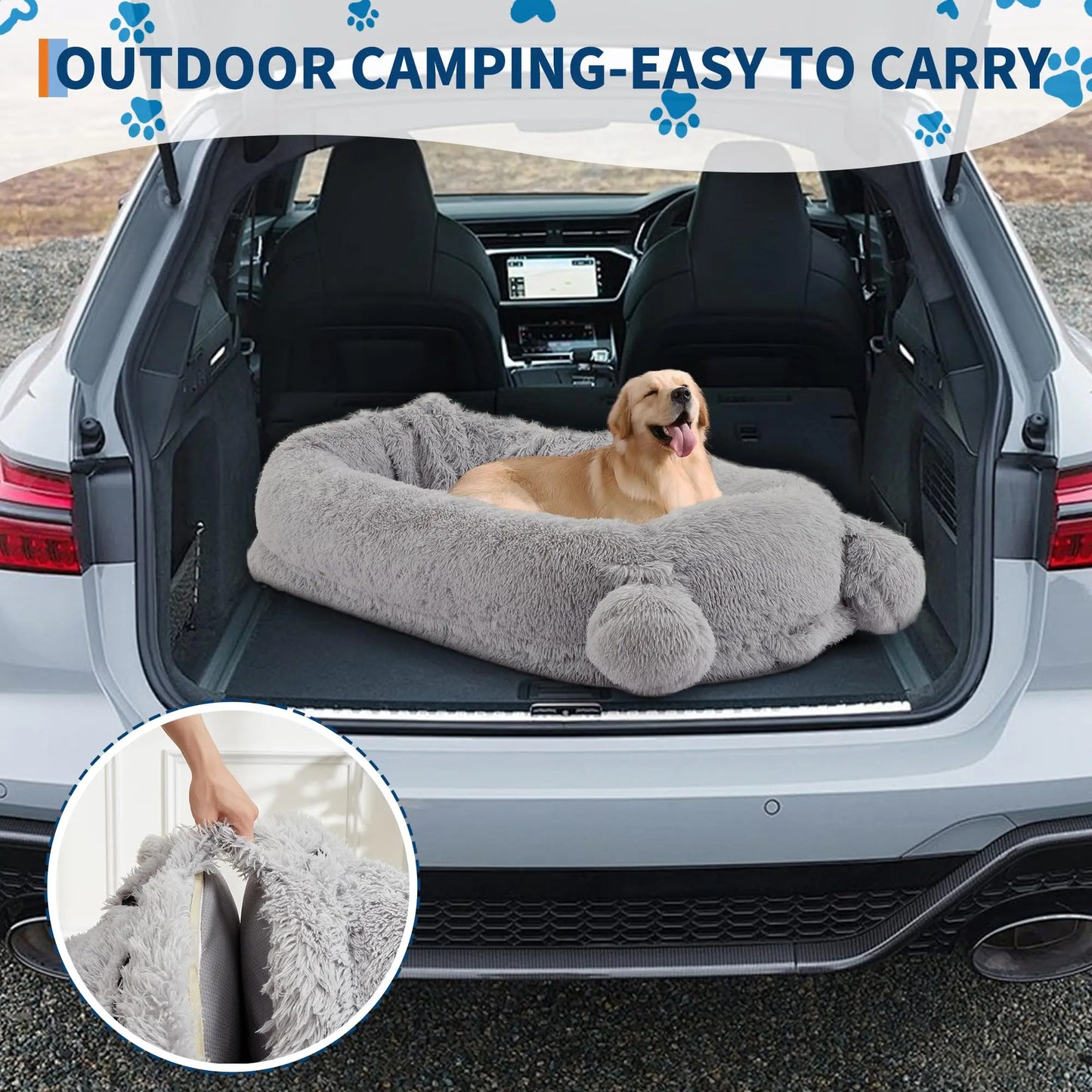 HiMISSCN Dog Bed With Memory Foam And Removable Cover