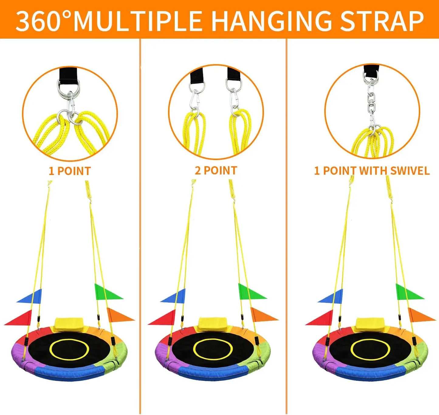 Spider Web Swing Waterproof With Handles And Adjustable Straps Outdoor