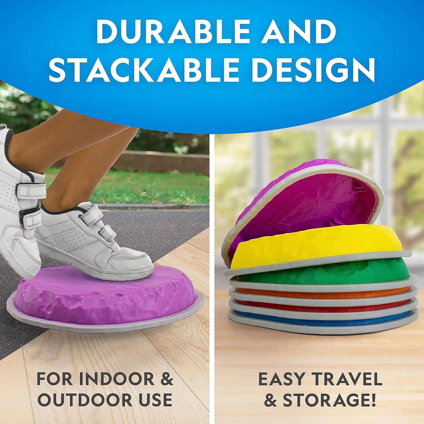 Durable Non Slip Stepping Stones For Kids Indoor Outdoor Play Gifts For Toddlers