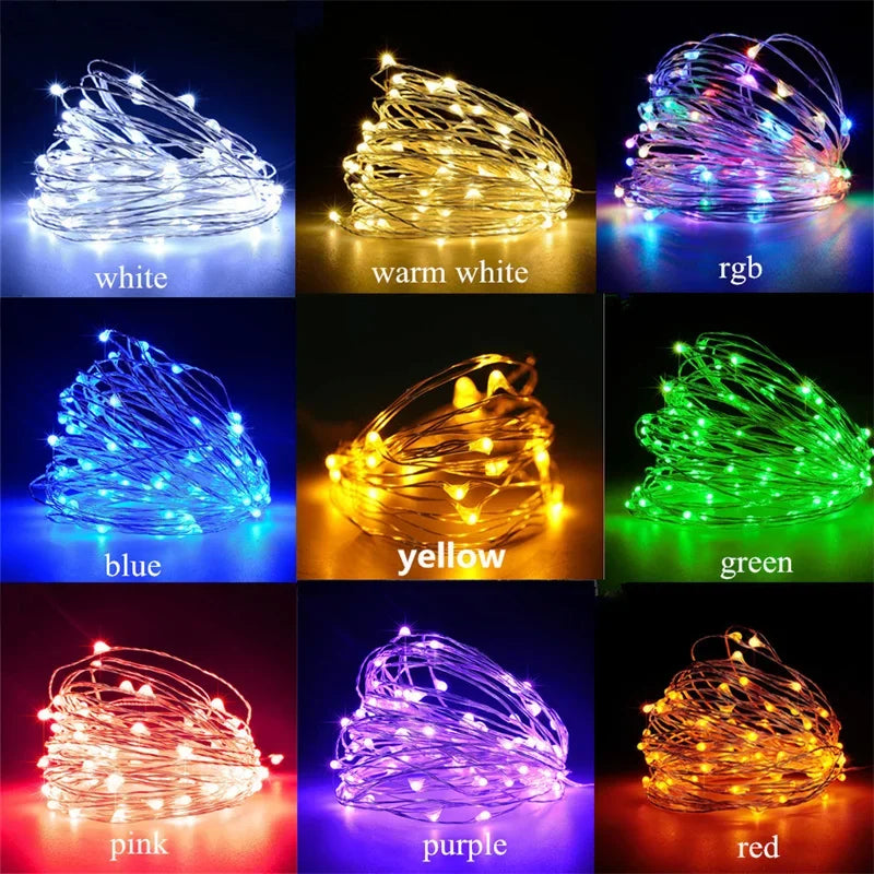 Acosh Neon USB LED Fairy Lights Copper Wire 200LED