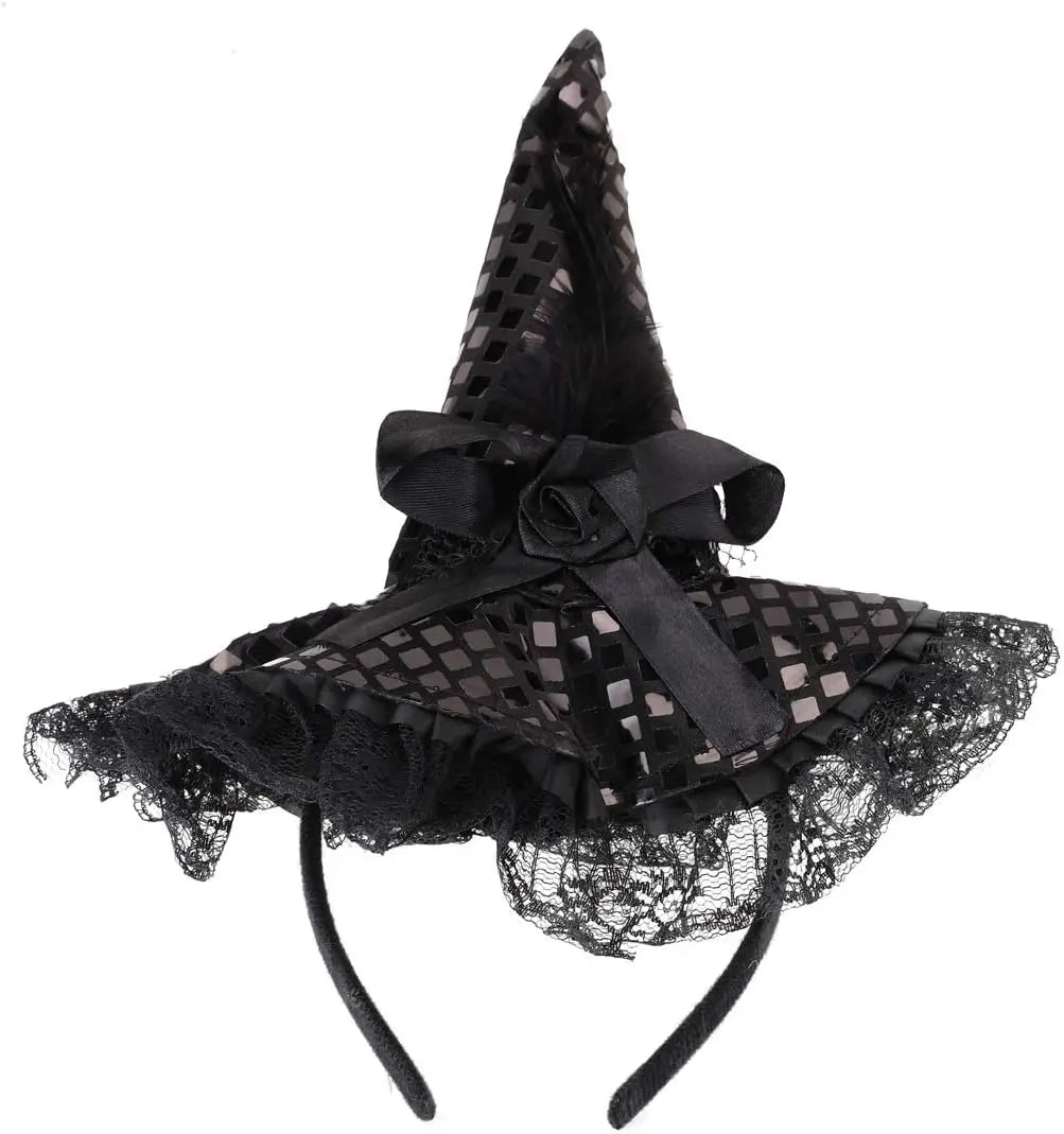 Witch Hat Headband Halloween Costume Accessory for Parties and Dress Up