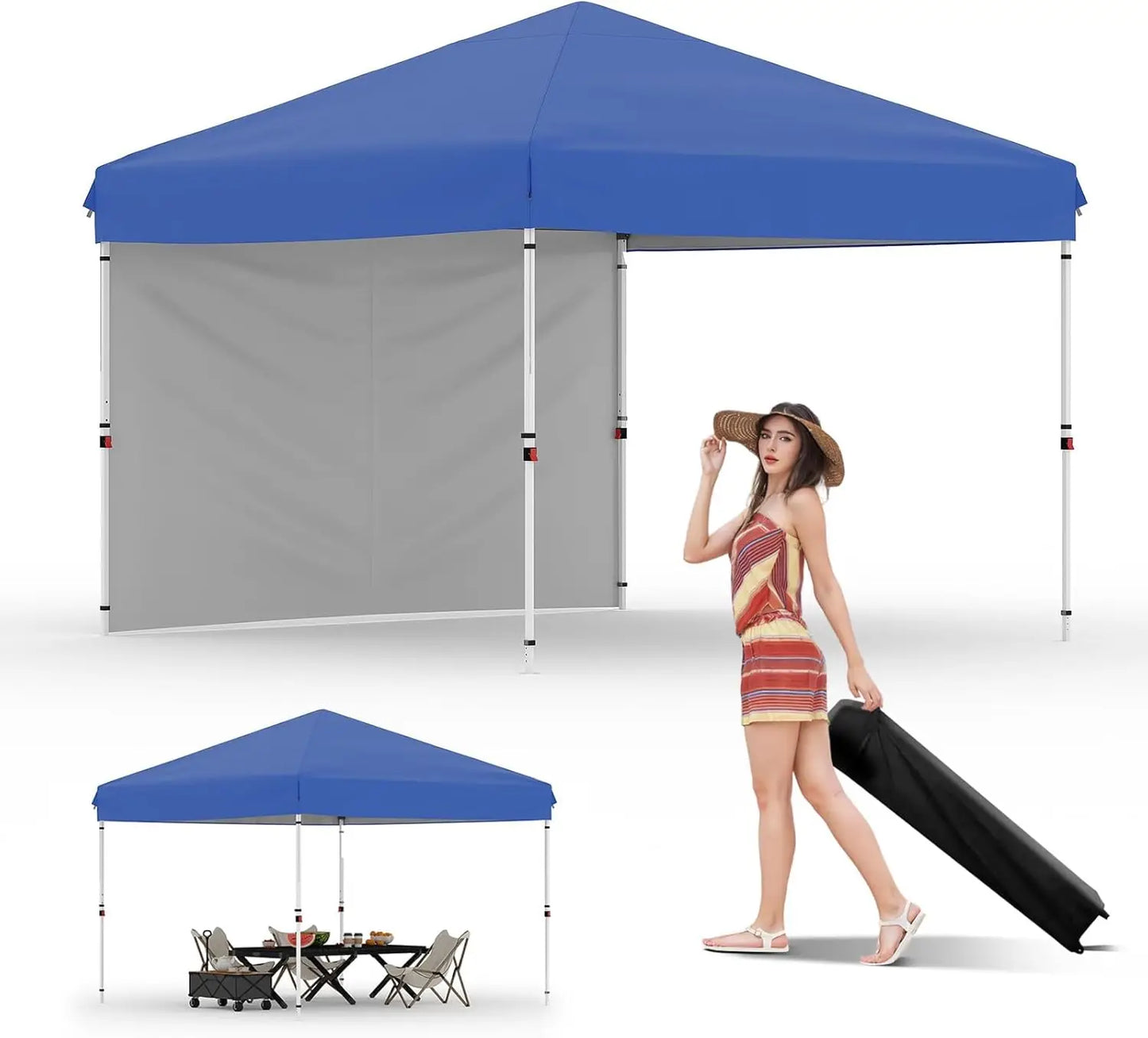 TWISTER.CKCN Pop Up Canopy Tent With Removable Sidewall UPF Fifty