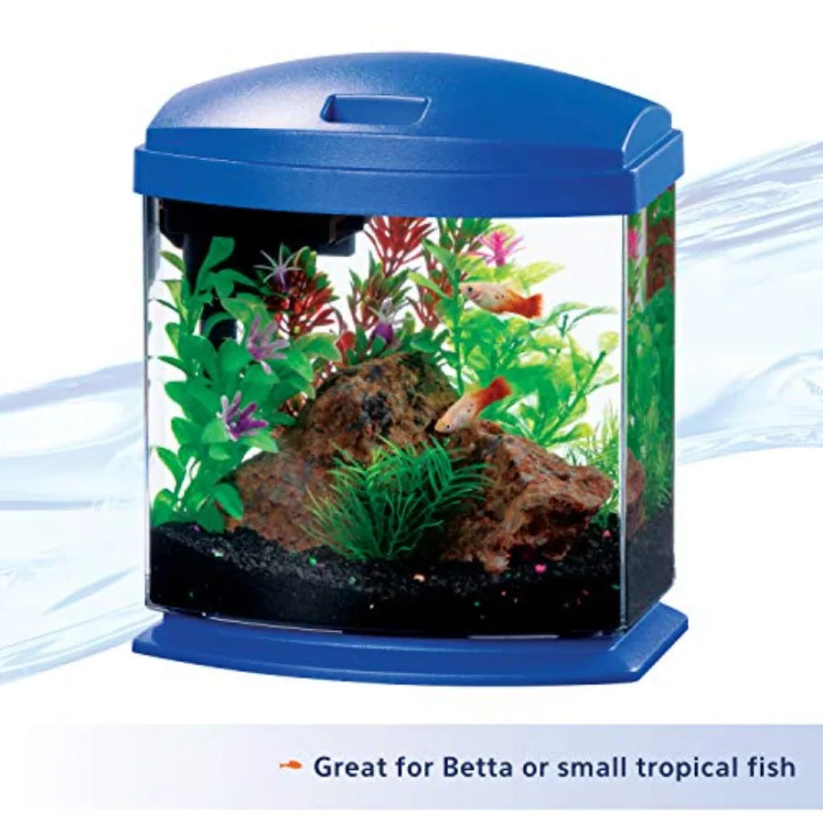 LED MiniBow Small Aquarium Fish Tank Kit with SmartClean Technology