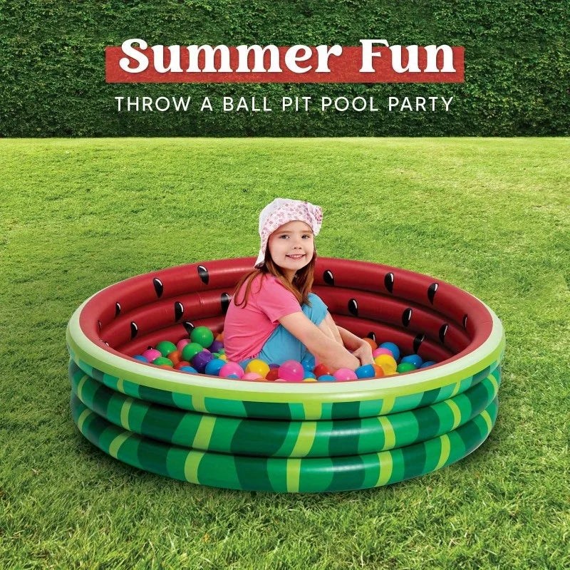 Joyfy 3 Pack Inflatable Kiddie Pools Watermelon Pineapple Cupcake Designs