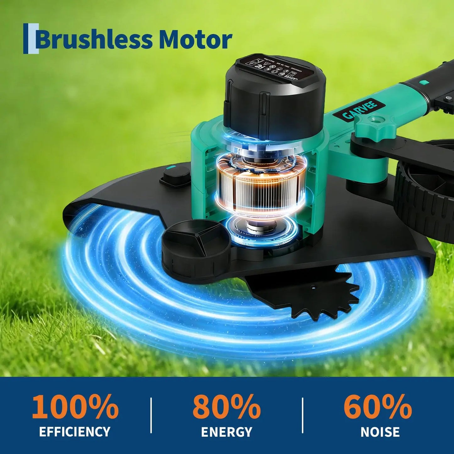 HiMISS 20V Cordless Lawn Edger With 4.0Ah Battery And Charger