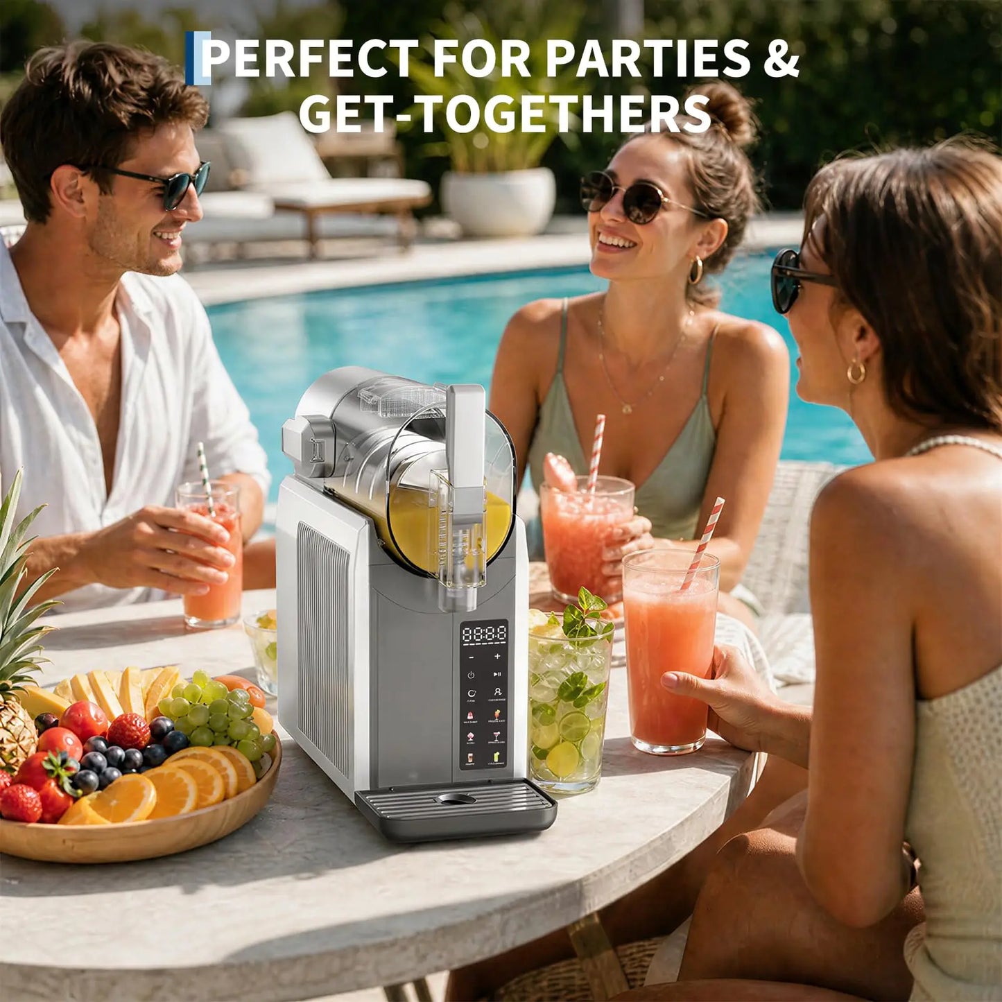 Adoolla Slushie Machine Frozen Drink Maker With Auto Clean Feature