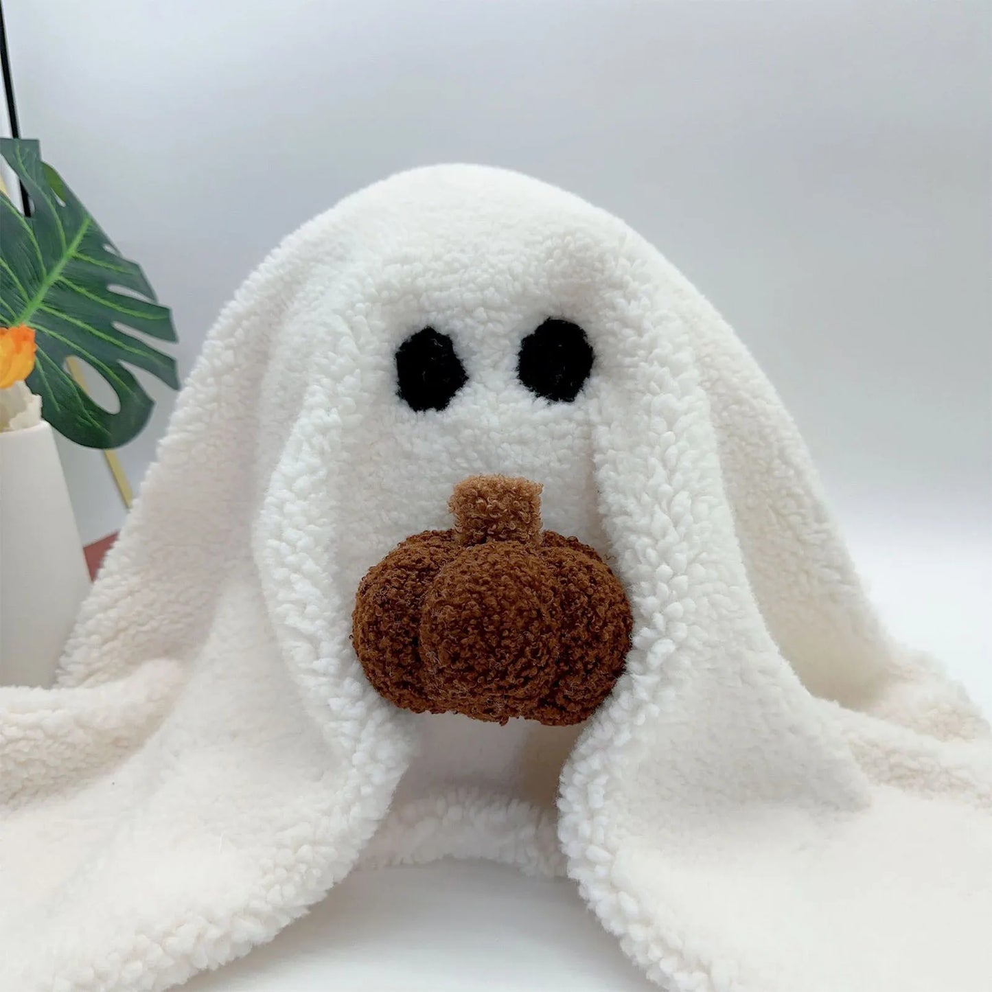 Halloween Ghost with Pumpkin Pillow Cute PP Cotton Stuffed Ghost Throw Pillow for Festive Party  Decor Stuffed Ghost Pillow