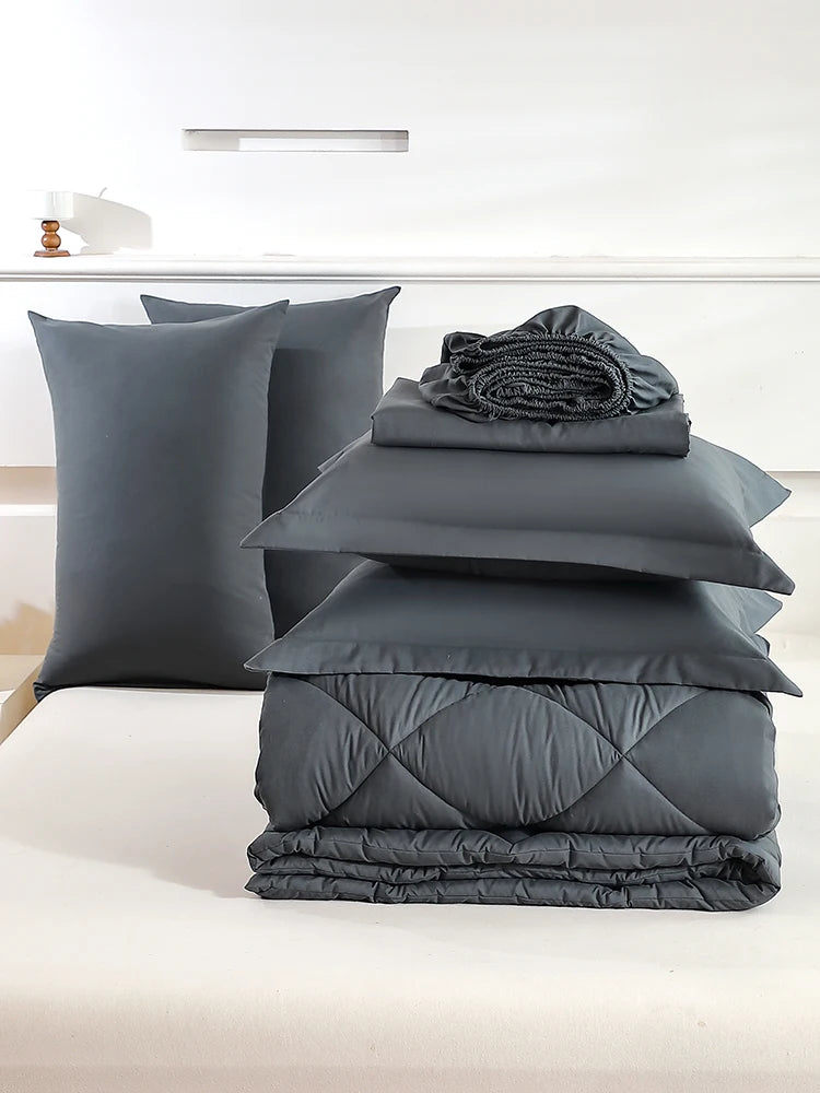 5-Piece Or 7-Piece Bedding Set - Flat Sheet Fitted Sheet Comforter And Pillowcases Included Home Textiles for Bedroom