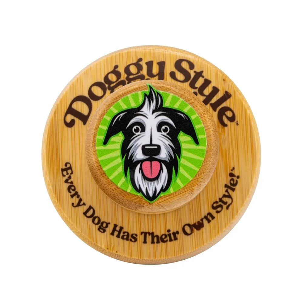 Bamboo Dog Bath Scrubber With Soft Silicone Bristles