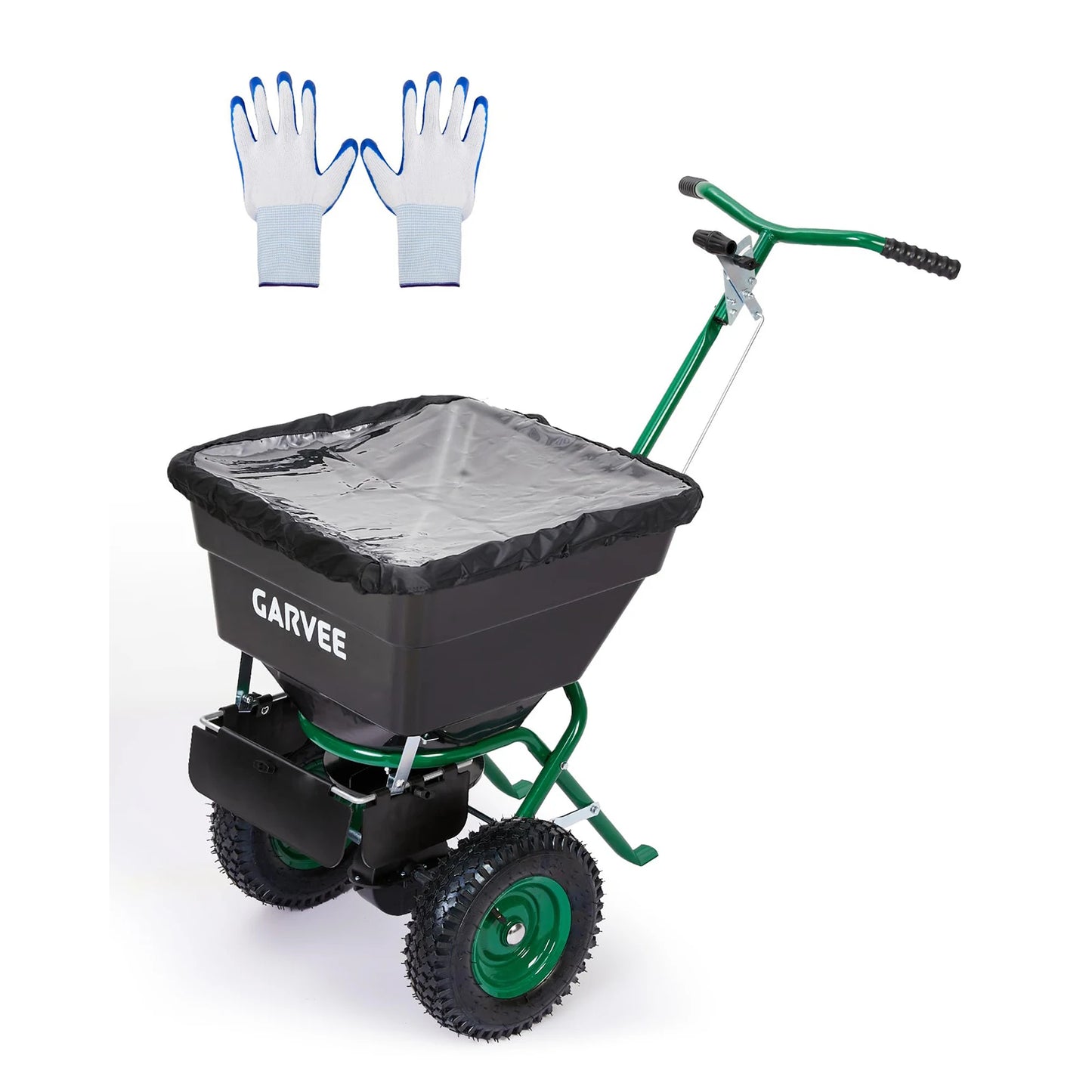 HiMiss Push Lawn Broadcast Spreader For Seed And Fertilizer