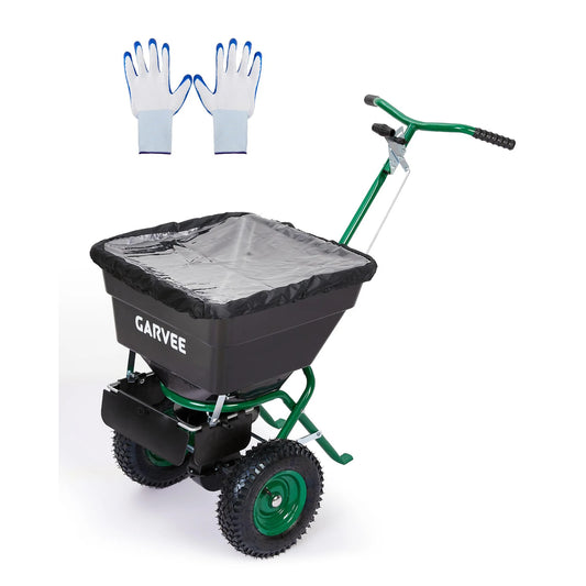 HiMiss Push Lawn Broadcast Spreader For Seed And Fertilizer