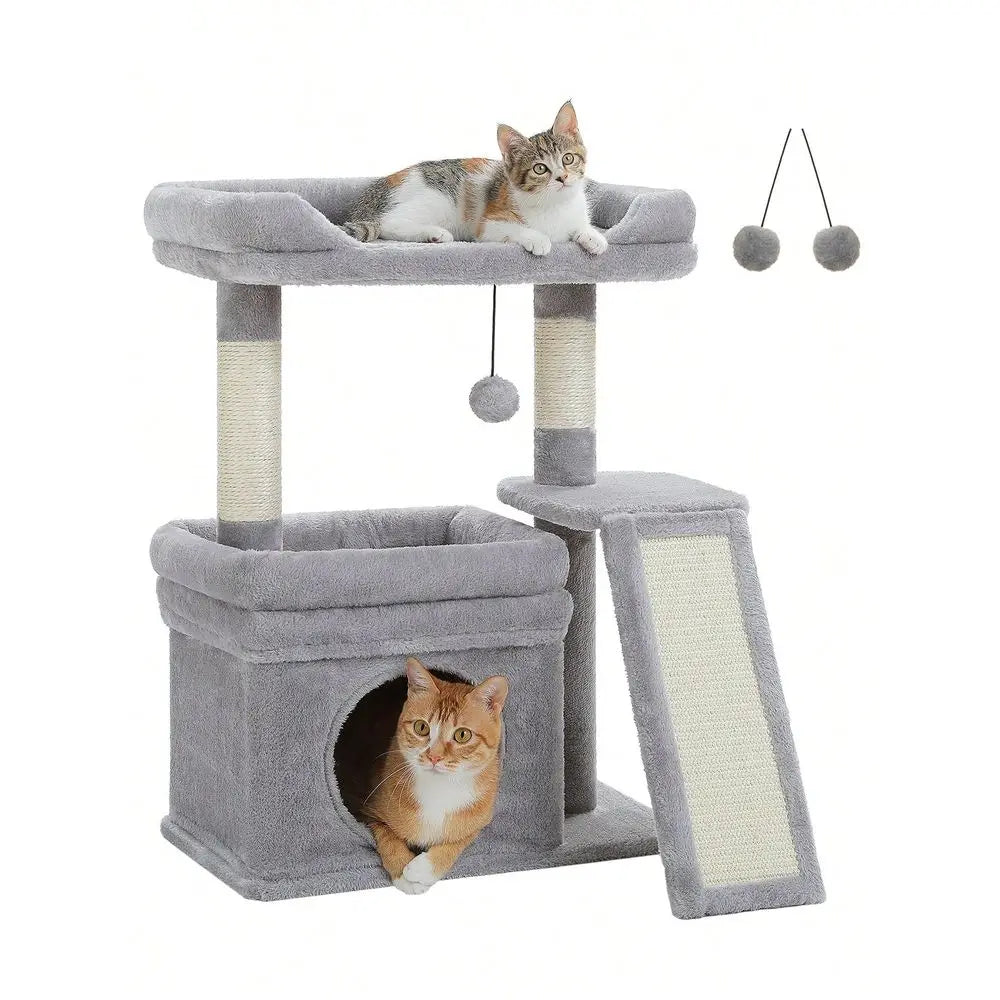 XMSJ Cat Tree Indoor Tower With Sisal Posts And Condo