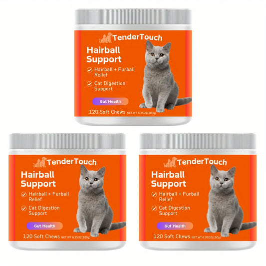 Cat Hairball Support Chews 3 Pack 360 Count Treats