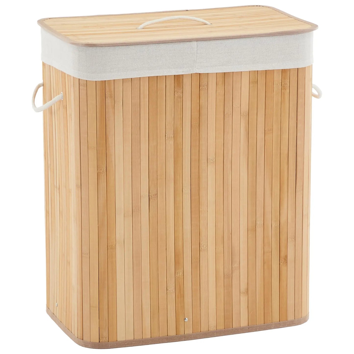 HiMISS Bamboo Laundry Hamper With Removable Four Section Liner