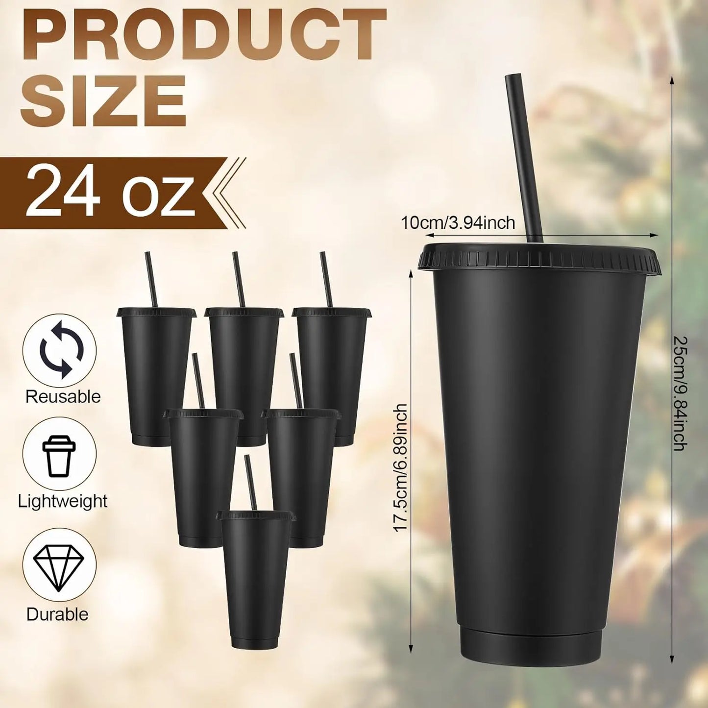 30-Pack Reusable Plastic Tumblers With Straw And Lid For Parties