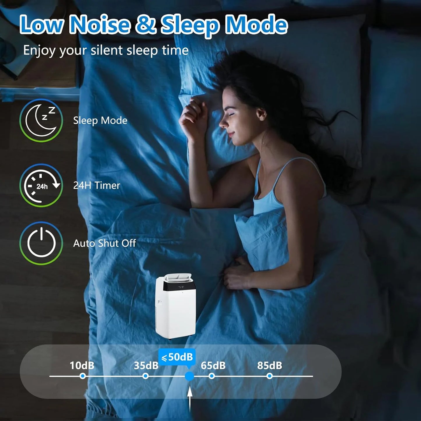 Adoolla Portable Air Conditioner 3 In 1 Cooling Fan Dehumidifier
